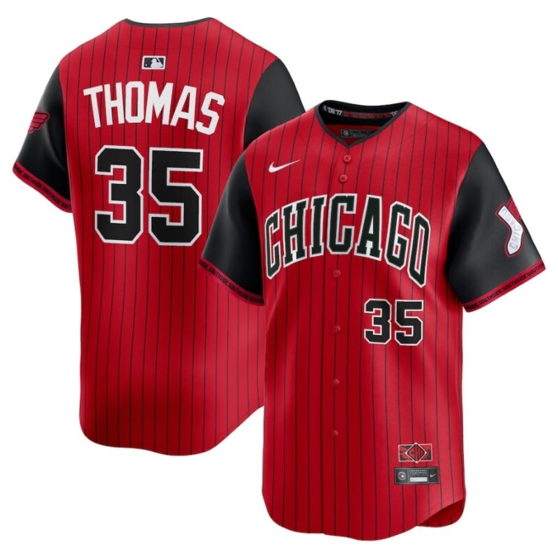 Chicago White Sox Frank Thomas Red Black 2025 City Connect Retired Jersey