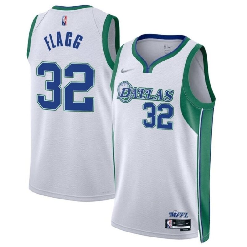 Cooper Flagg #32 Mavericks White City 2025 Draft First Round Pick Jersey