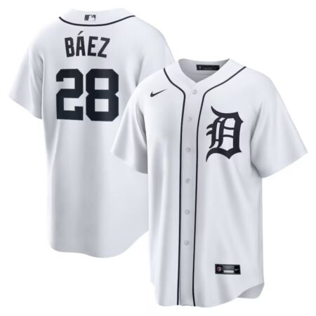 Detroit Tigers Javier Baez White Home Jersey