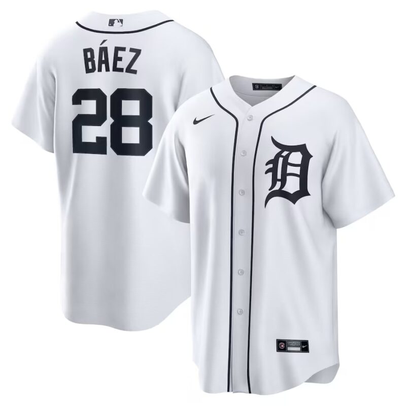 Detroit Tigers Javier Baez White Home Jersey