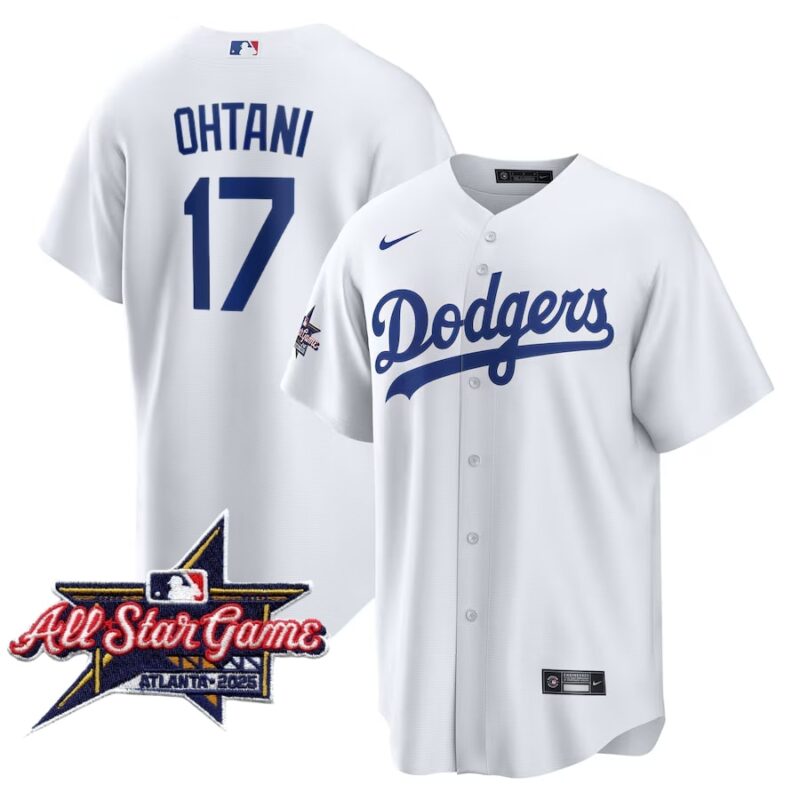 Dodgers Shohei Ohtani White 2025 All-Star Jersey