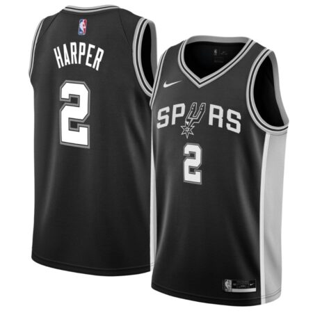Dylan Harper Spurs 2025 Black Icon Edition Jersey