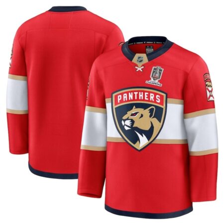 Florida Panthers 2025 Red Home Champions Jersey
