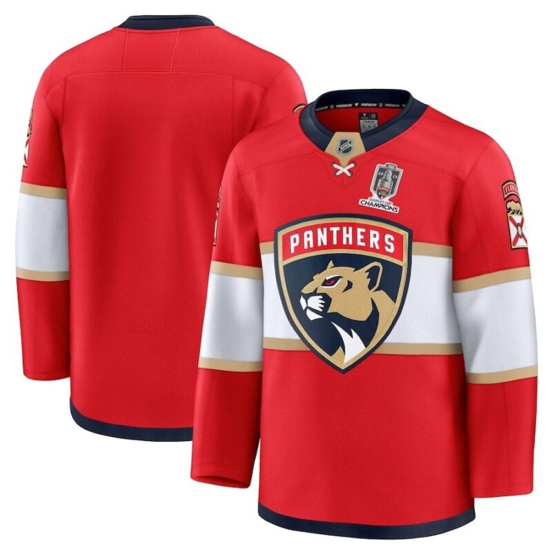 Florida Panthers 2025 Red Home Champions Jersey