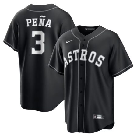 Houston Astros Jeremy Peña Black Lights Out Player Jersey
