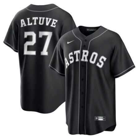 Houston Astros Jose Altuve Black Lights Out Player Jersey