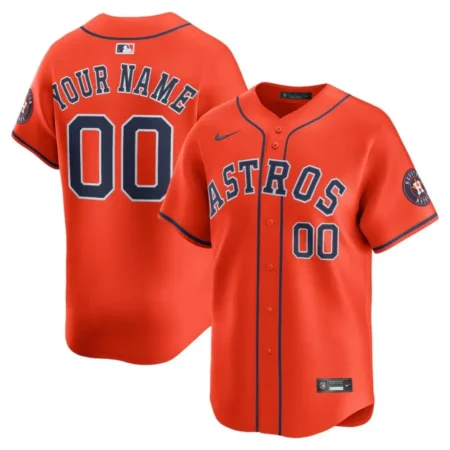 Houston Astros Orange Alternate Limited Custom Jersey
