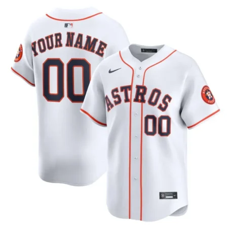 Houston Astros White Home Limited Custom Jersey