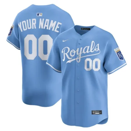 Kansas City Royals Light Blue Alternate Limited Custom Jersey