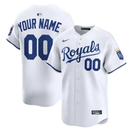 Kansas City Royals White Home Limited Custom Jersey