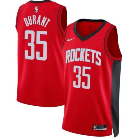 Kevin Durant Rockets 2025 Red Jersey