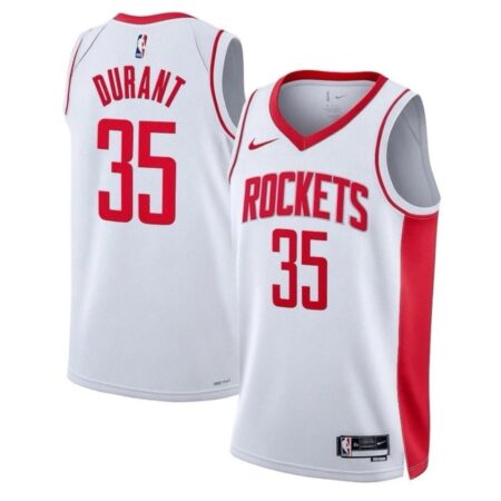 Kevin Durant Rockets 2025 White Jersey