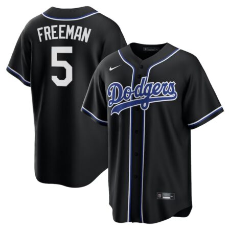 Los Angeles Dodgers Freddie Freeman Black Lights Out Player Jersey