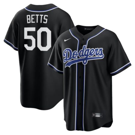 Los Angeles Dodgers Mookie Betts Black Lights Out Player Jersey