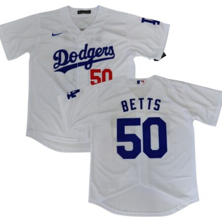 Los Angeles Dodgers Mookie Betts White Home Jersey