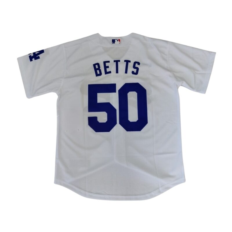 Los Angeles Dodgers Mookie Betts White Home Jersey back