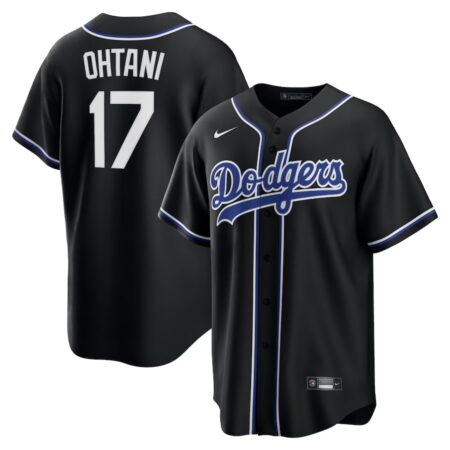 Los Angeles Dodgers Shohei Ohtani Black Lights Out Player Jersey