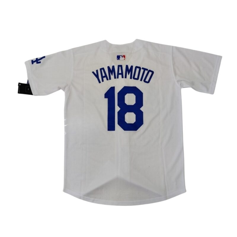 Los Angeles Dodgers Yoshinobu Yamamoto White Home Jersey back
