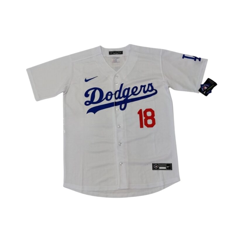 Los Angeles Dodgers Yoshinobu Yamamoto White Home Jersey front