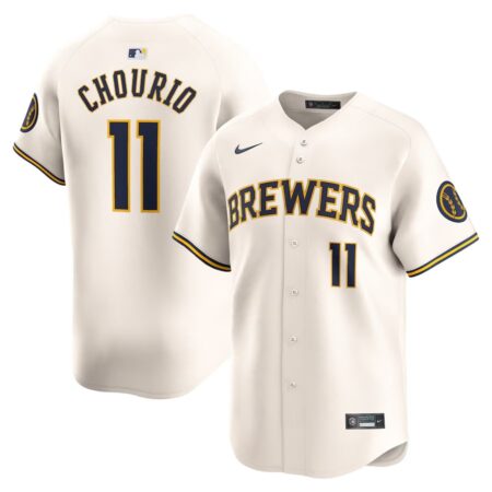 Milwaukee Brewers Jackson Chourio Cream Home Jersey