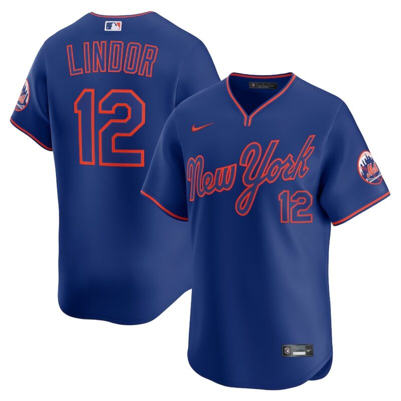 New York Mets 2025 Francisco Lindor Royal Alternate Limited Jersey