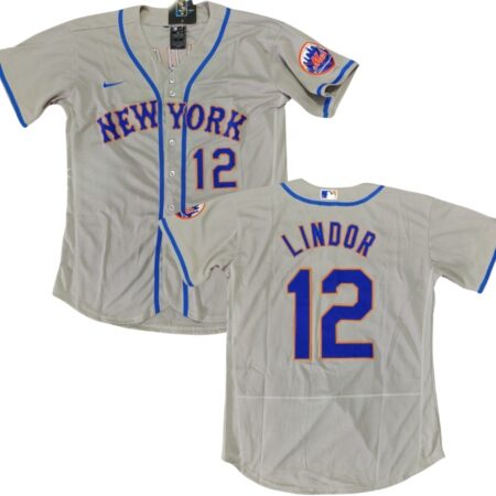 New York Mets Francisco Lindor Gray Road Jersey