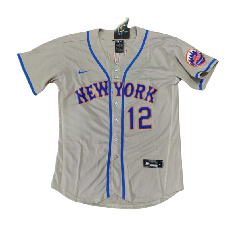 New York Mets Francisco Lindor Gray Road Jersey front