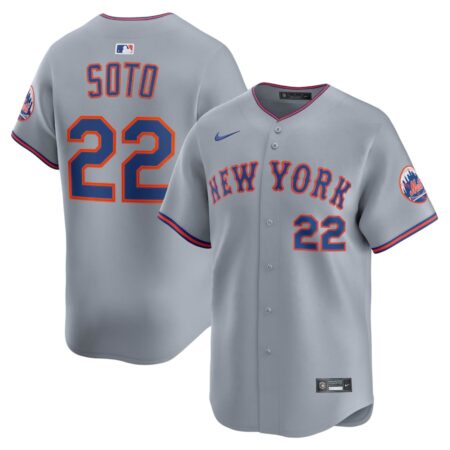 New York Mets Juan Soto 2025 Gray Road Limited Jersey