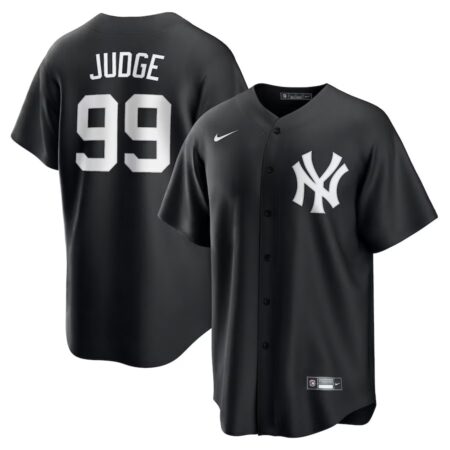 New York Yankees Aaron Judge Black Lights Out Player Jersey