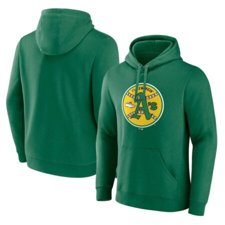 Oakland Athletics Green Cooperstown Collection Pullover Hoodie