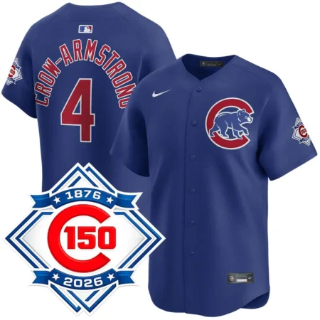 Pete Crow-Armstrong Chicago Cubs Alternate 150th Anniversary Limited Jersey