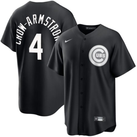 Pete Crow-Armstrong Chicago Cubs Black Lights Out Jersey