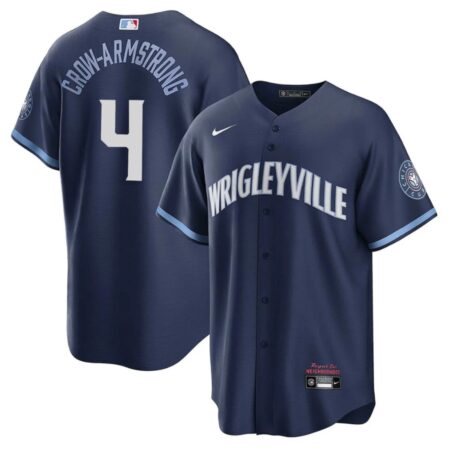 Pete Crow-Armstrong Chicago Cubs navy City Connect Jersey