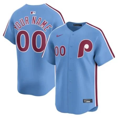 Philadelphia Phillies Light Blue Alternate Limited Custom Jersey