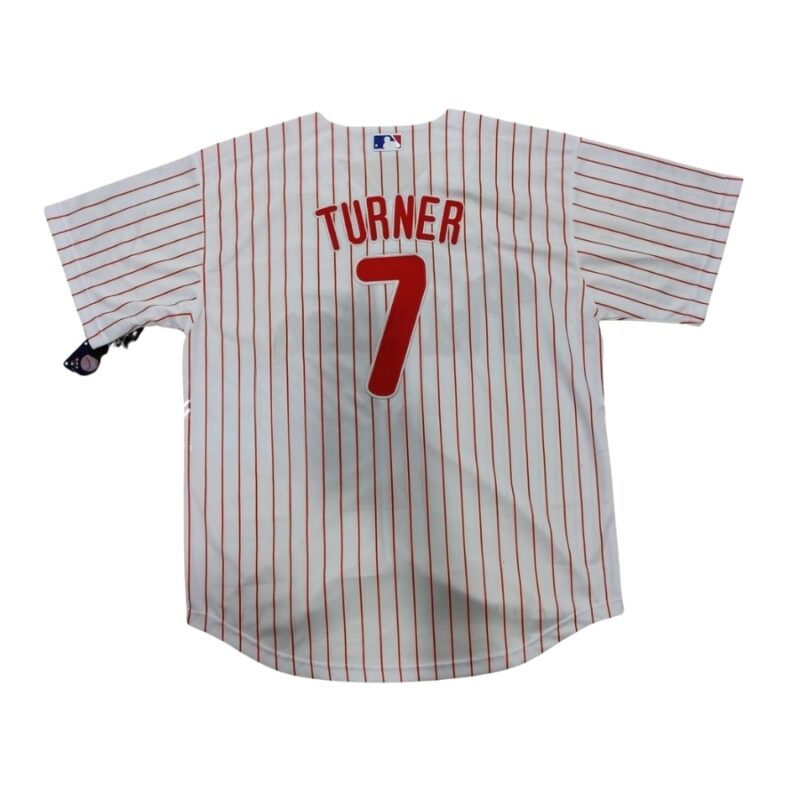 Philadelphia Phillies Trea Turner White Home Jersey back