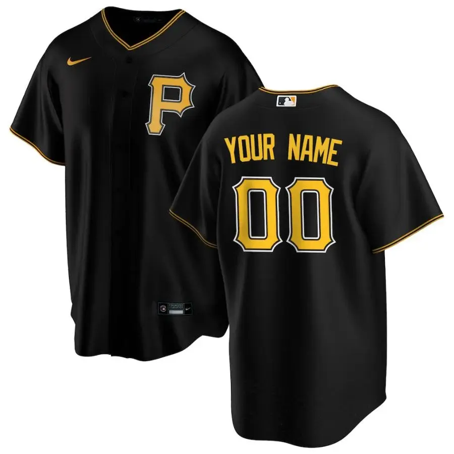 Pittsburgh Pirates Black Alternate Replica Custom Jersey