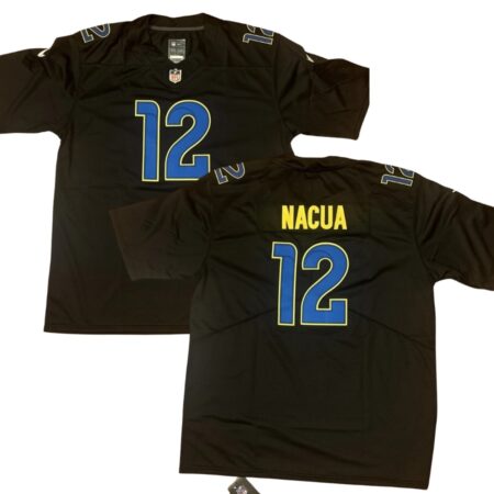 Rams Puka Nacua #12 Black Jersey Stitched