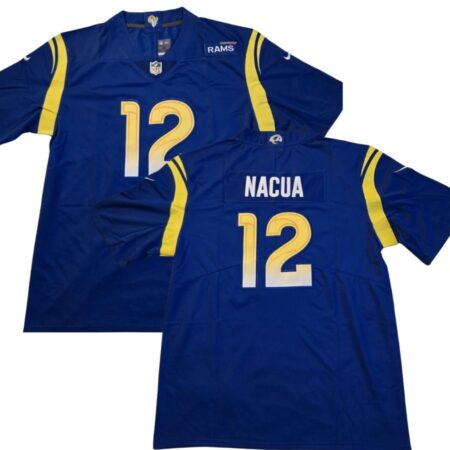 Rams Puka Nacua #12 Royal Jersey Stitched