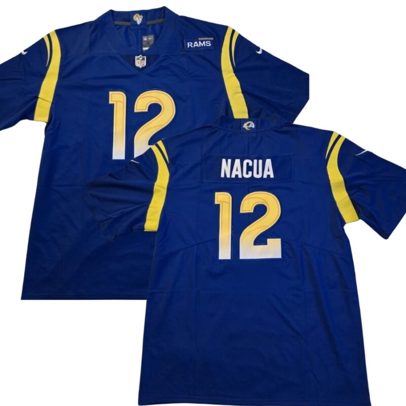 Rams Puka Nacua #12 Royal Jersey Stitched