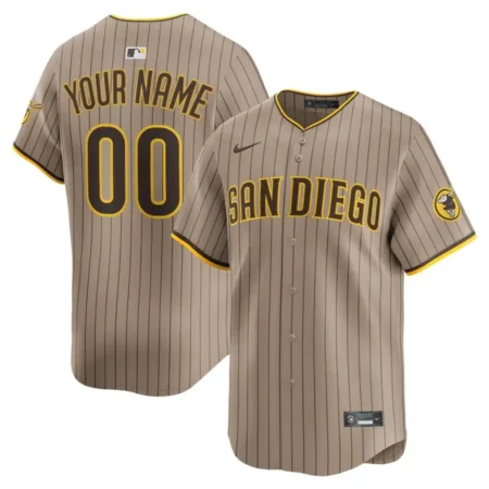 San Diego Padres Sand Alternate Limited Custom Jersey