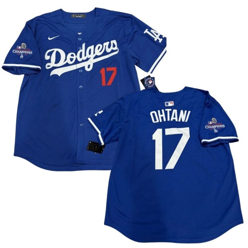 Shohei Ohtani Dodgers World Series Royal Alternate Jersey Stitched
