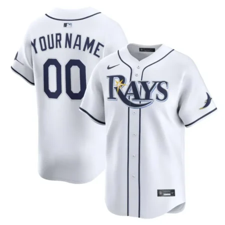 Tampa Bay Rays White Home Custom Jersey Stitched
