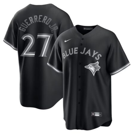 Toronto Blue Jays Vladimir Guerrero Jr. Black Lights Out Player Jersey