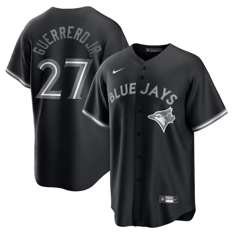 Toronto Blue Jays Vladimir Guerrero Jr. Black Lights Out Player Jersey