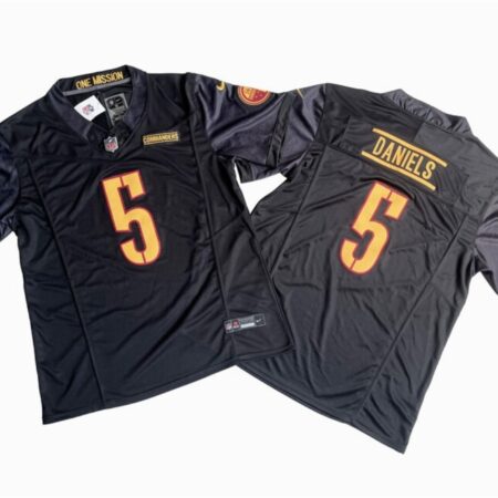 Washington Commanders Jayden Daniels Black Limited Jersey