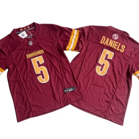 Washington Commanders Jayden Daniels Burgundy Limited Jersey