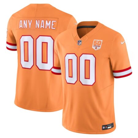 76 Tampa Bay Buccaneers Custom Orange 50th Season Game Jersey