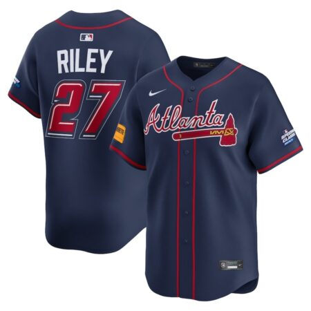 Atlanta Braves Austin Riley Navy 2025 Speedway Classic Limited Jersey
