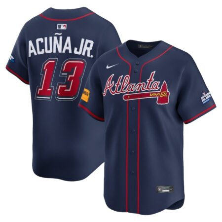 Atlanta Braves Ronald Acuna Jr. Navy 2025 Speedway Classic Limited Jersey
