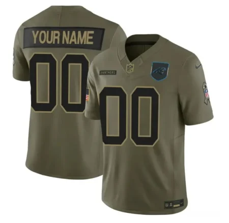Carolina Panthers Active Player Custom Olive 2025 F.U.S.E. Salute to Service Limited Stitched Football Jersey
